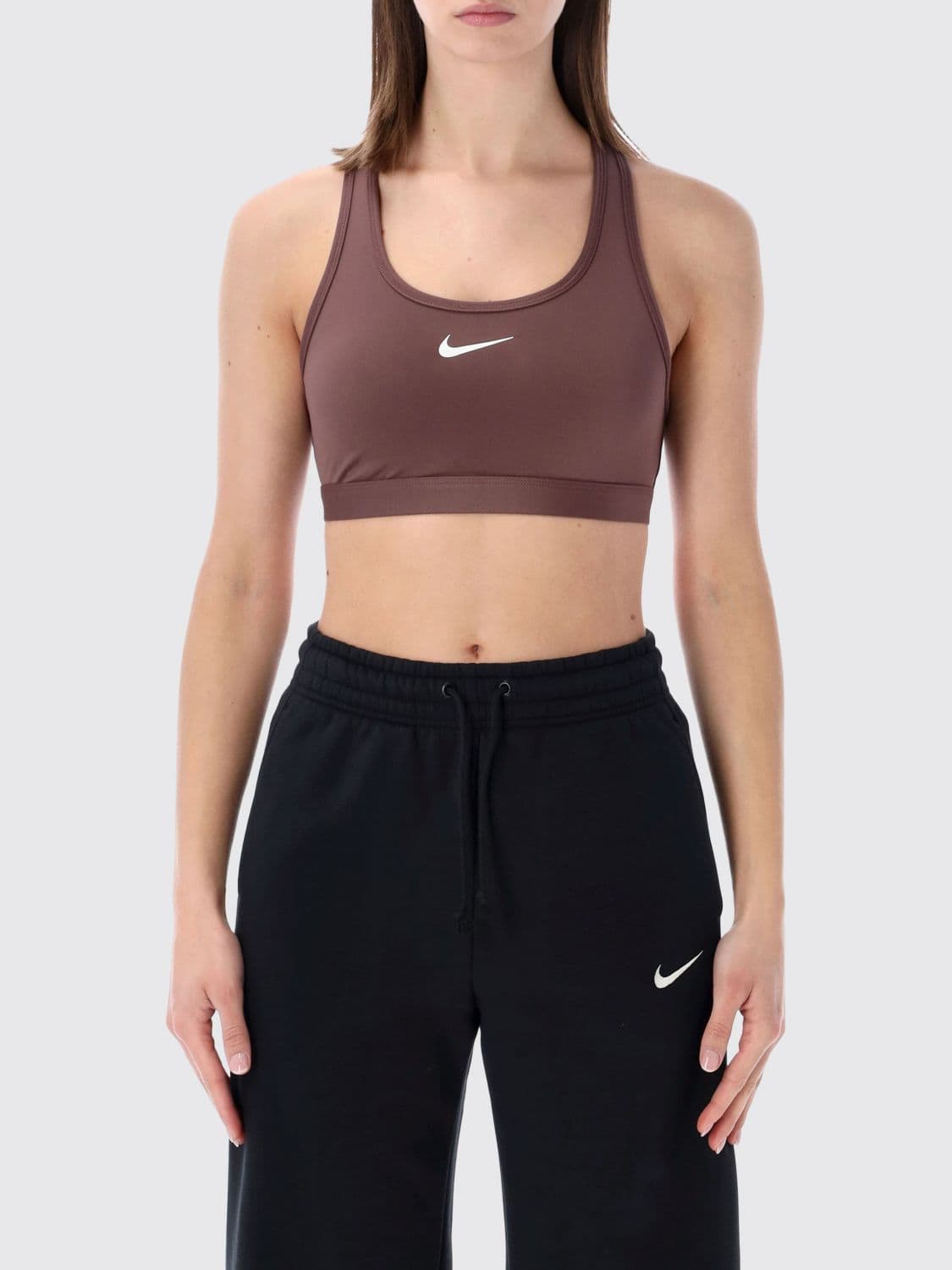 Nike Swoosh Stretch Technical Fabric Cropped Top · L