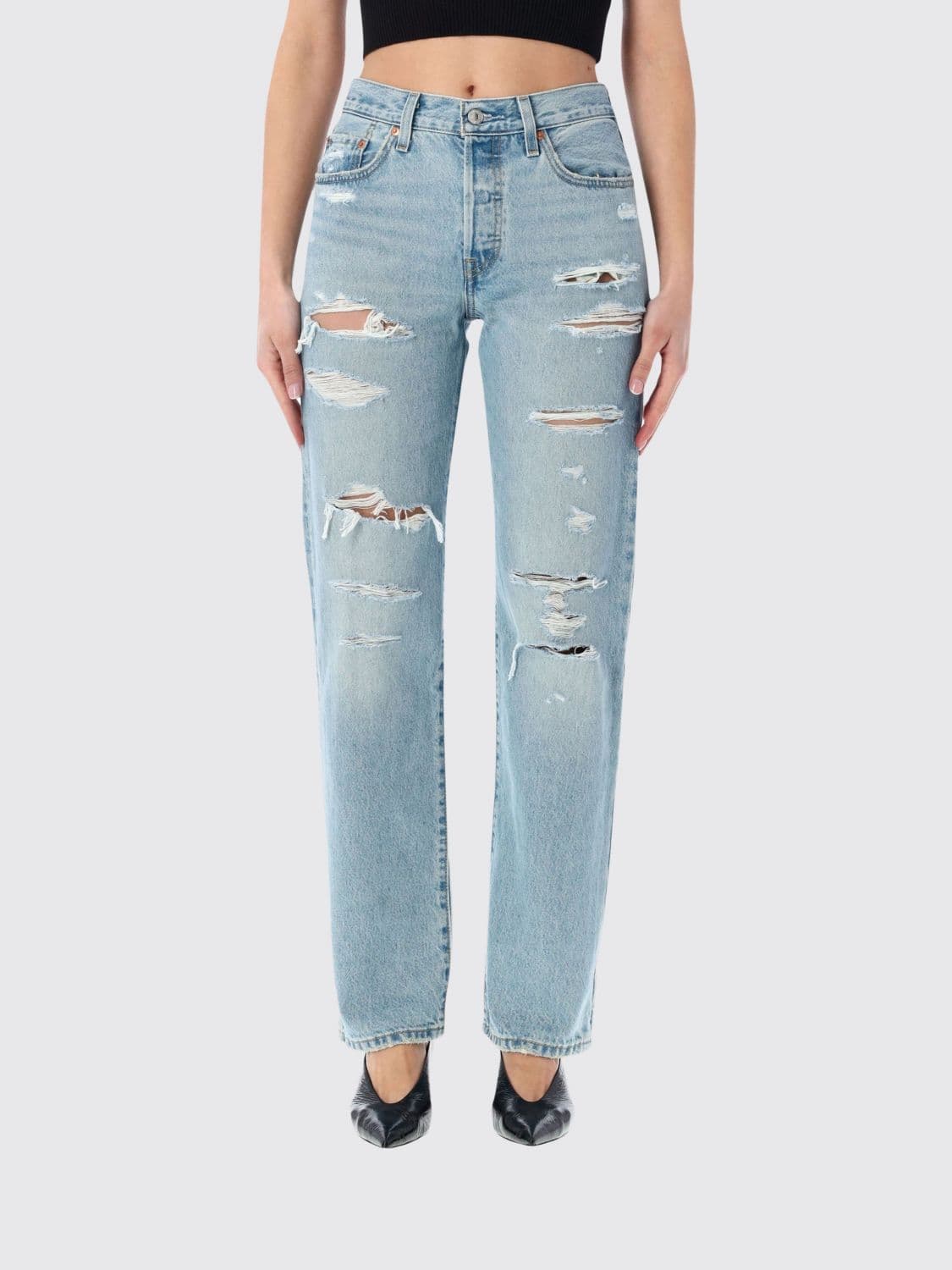 Levi's 501 Distressed Denim Jeans
