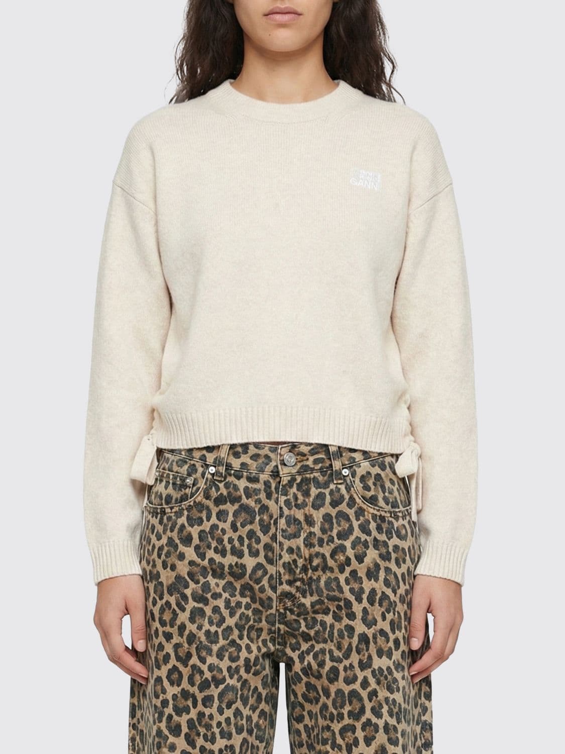 Ganni Wool Crew-Neck Pullover