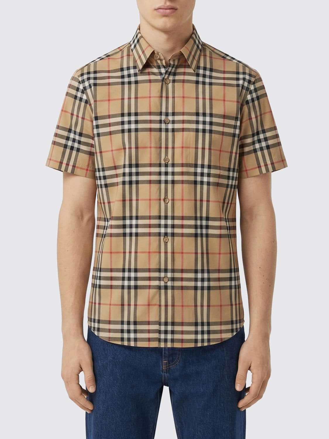 Burberry Check Cotton Casual Shirt · S