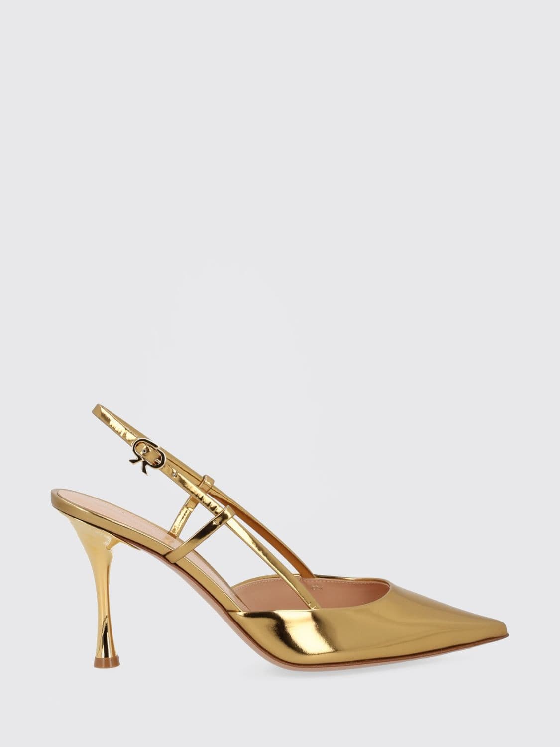 Gianvito Rossi Ascent Laminated Patent Leather Slingbacks