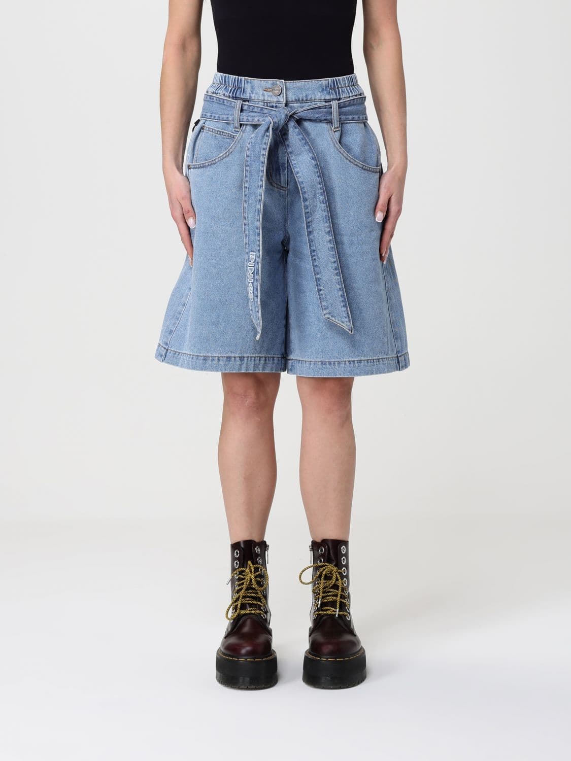 Pinko Cotton Denim Shorts