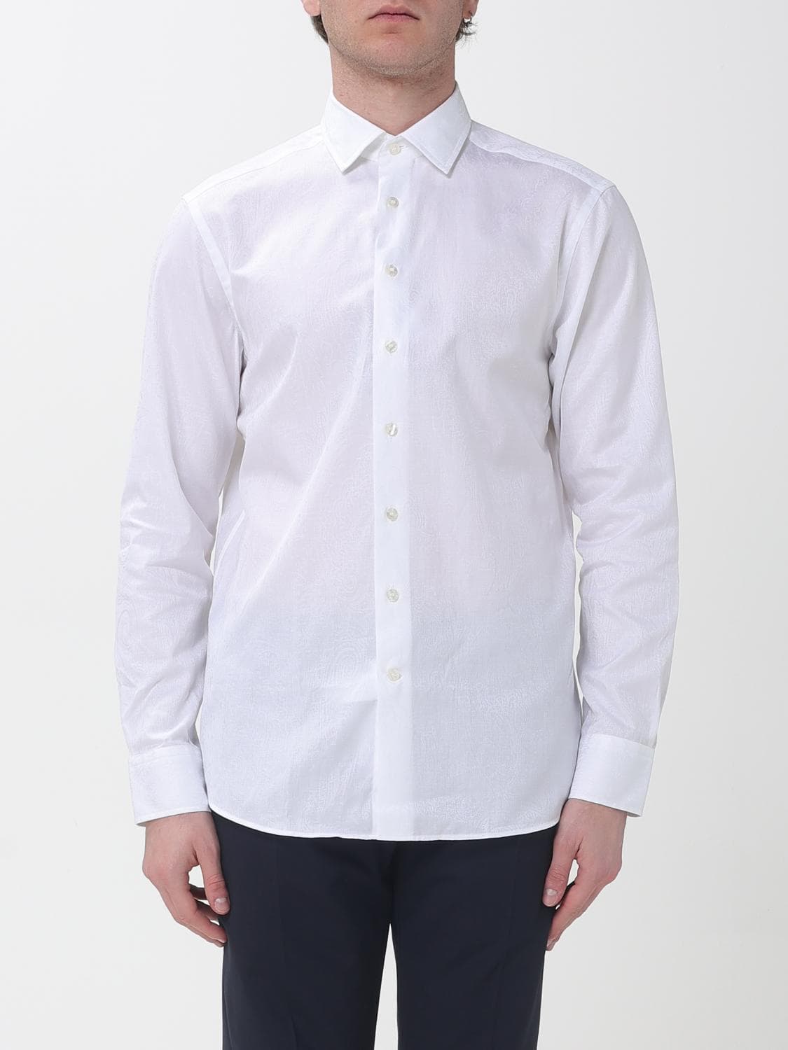 Etro Classic Cotton Shirt with Paisley Motif