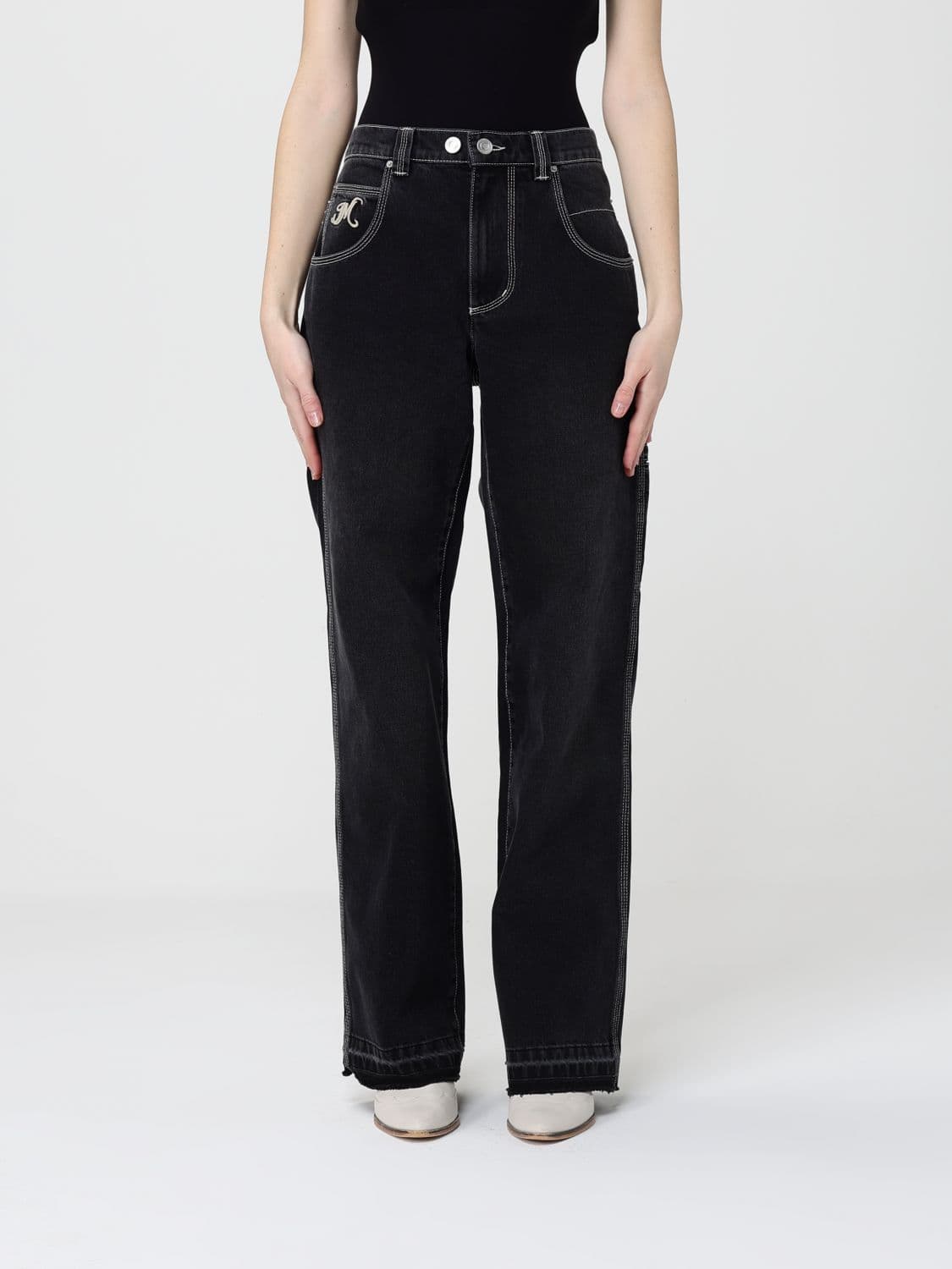 Isabel Marant Wide Leg Jeans in Cotton Denim · 40