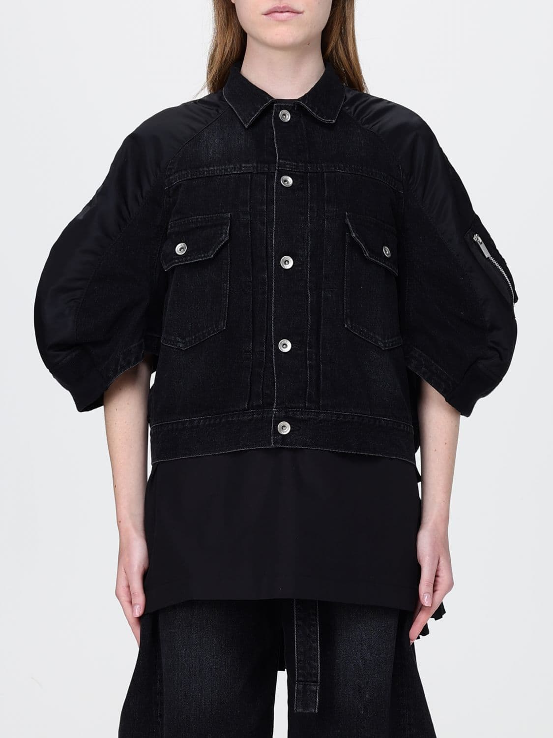Sacai Denim and Nylon Jacket