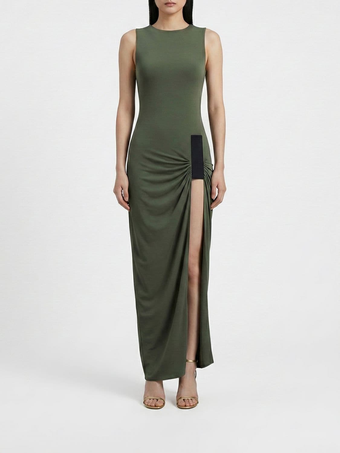 Coperni Asymmetric Stretch Jersey Dress
