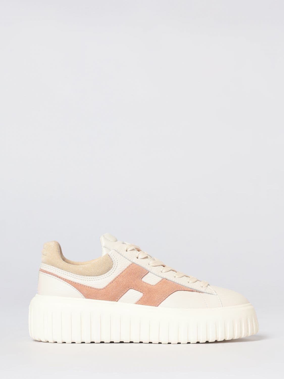 Hogan H-Stripes Grained Leather Sneakers