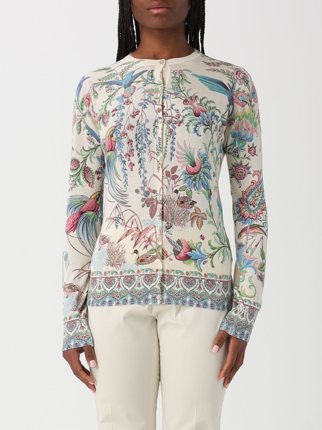 Etro Paisley Cashmere and Silk Cardigan