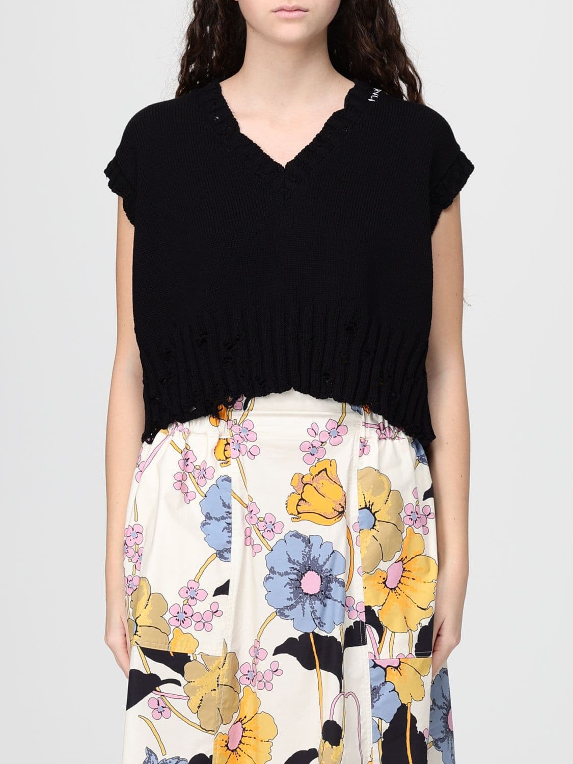 Marni Cotton Distressed Effect Vest