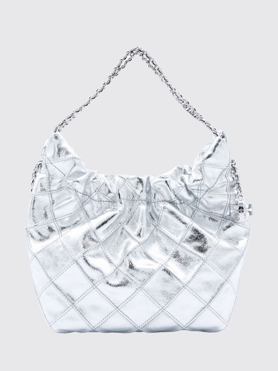 Tory Burch Mini Hobo Fleming Bag in Laminated Leather · OS