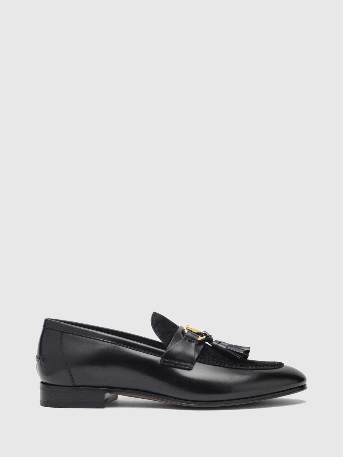 Valentino Garavani VLogo Signature Leather and Suede Loafers with Tassels