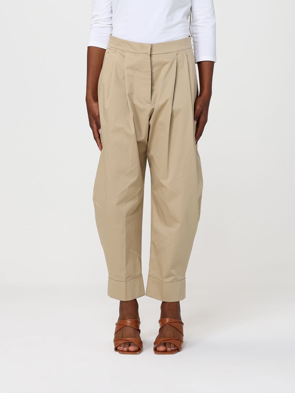 Pt Torino Cotton Cropped Trousers