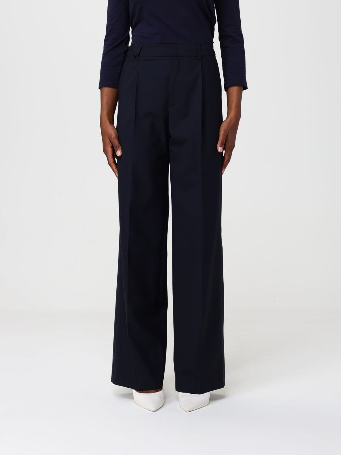 Pt Torino Wool Blend Wide-Leg Trousers