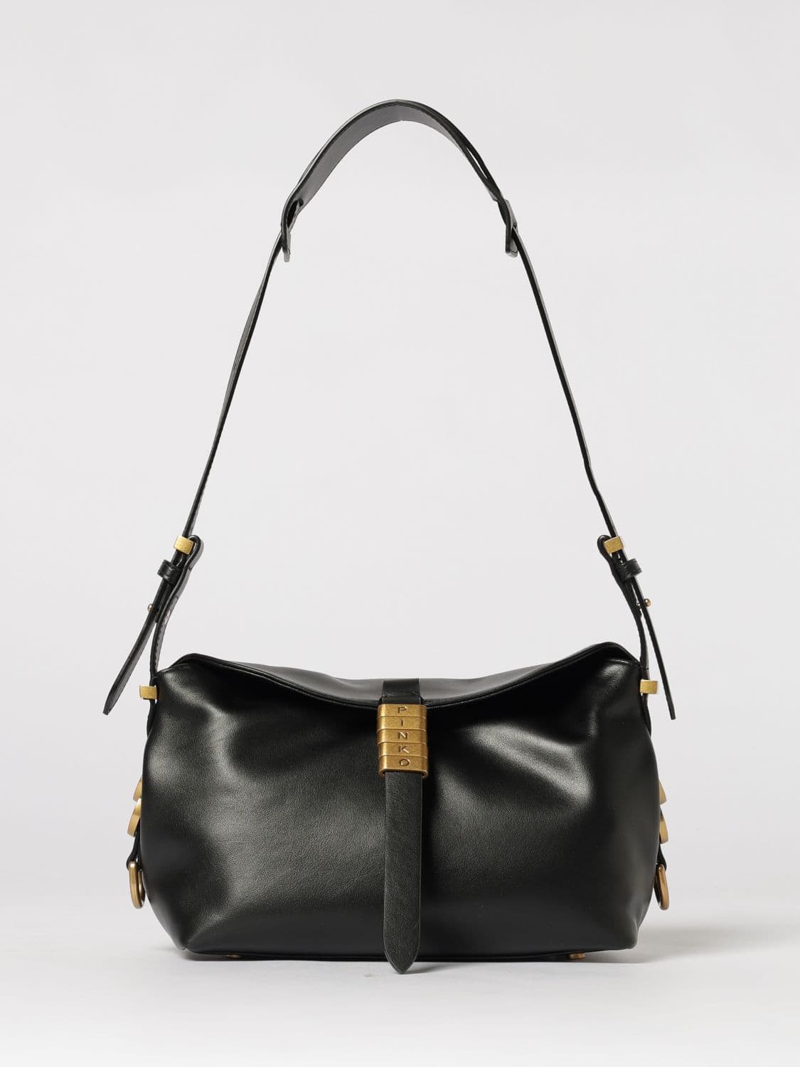 Pinko Small Leather Saddle Bag