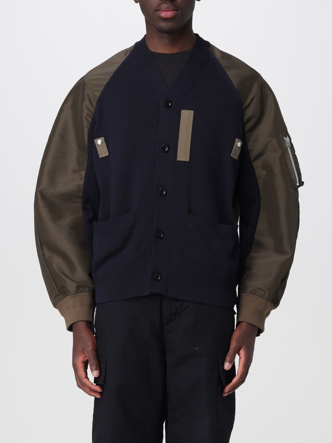 Sacai Cotton Blend Cardigan