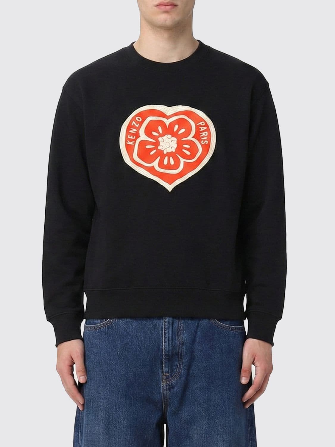 Kenzo Cotton Crewneck Sweatshirt with Logo