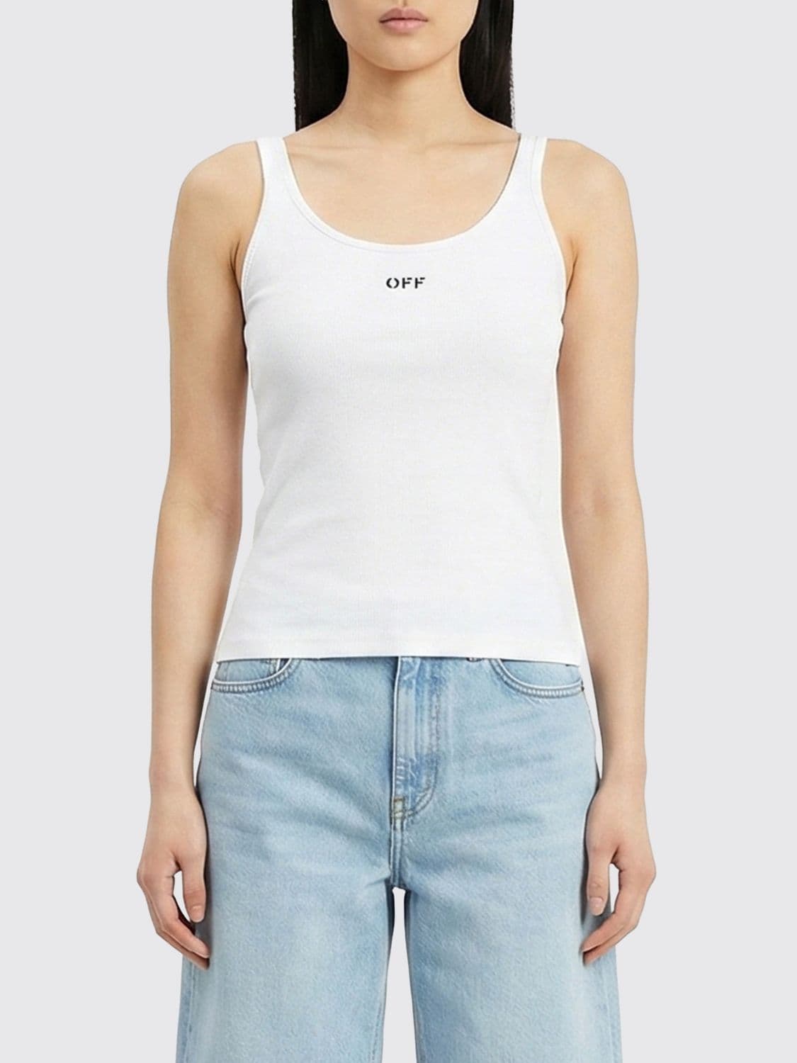 Off-White Basic Cotton Tank Top · 42