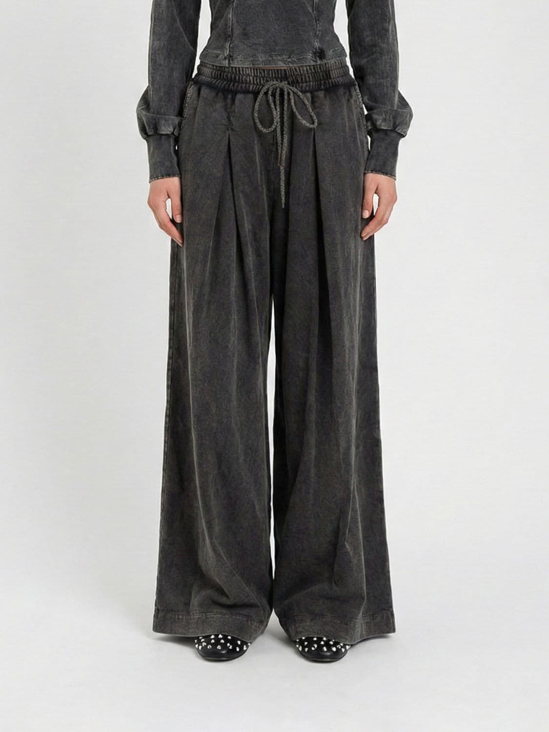 Actitude Twinset Wide-Leg Cotton Trousers