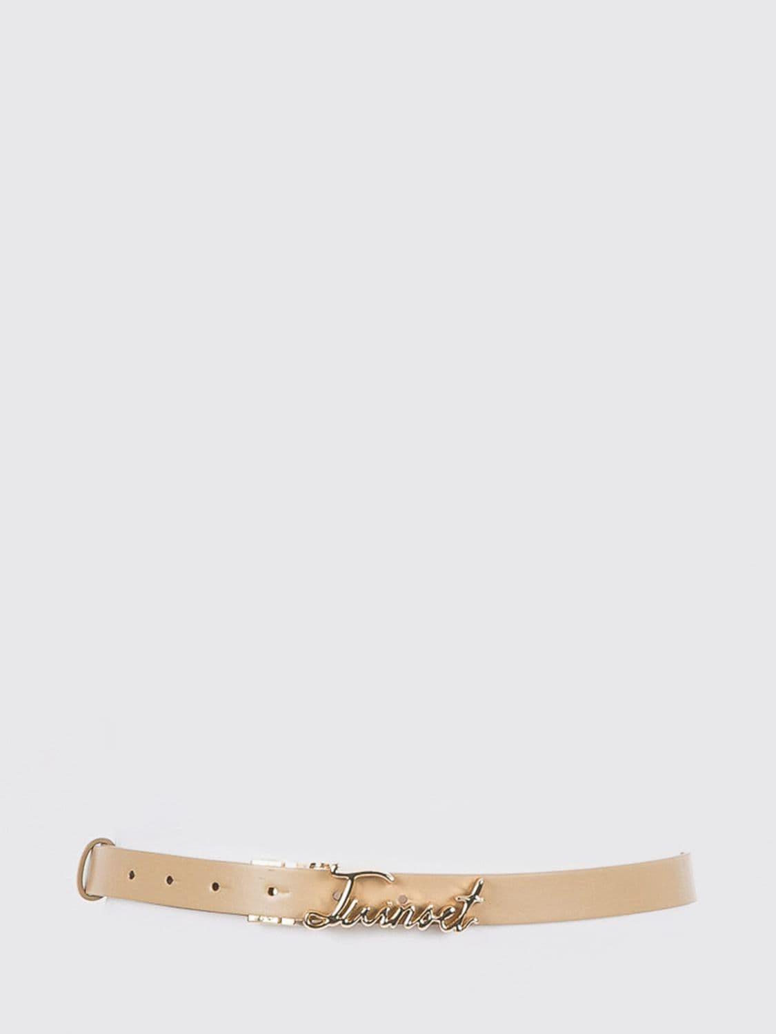 Twinset Leather Belt with Logo Buckle