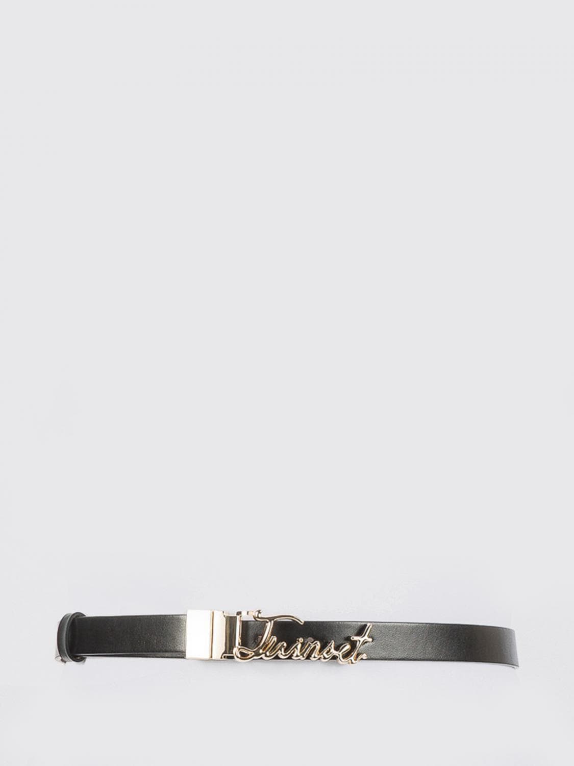 Twinset Leather Belt with Logo Buckle · S