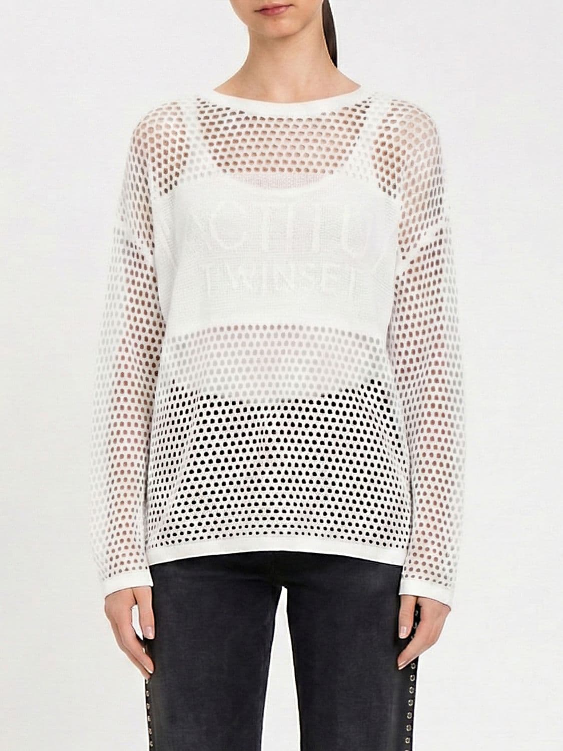 Actitude Twinset Mesh Top with Logo
