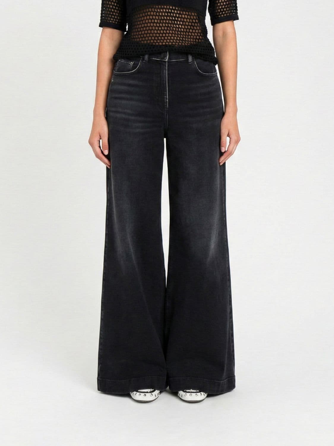 Actitude Twinset Stretch Denim Palazzo Jeans