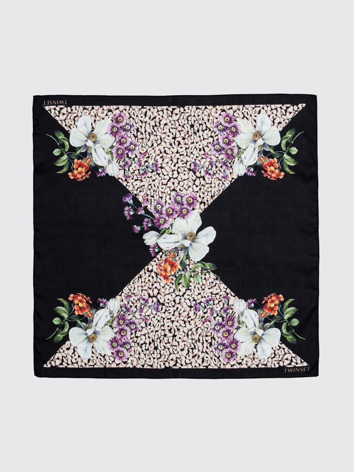 Twinset Fabric Foulard with Floral Print