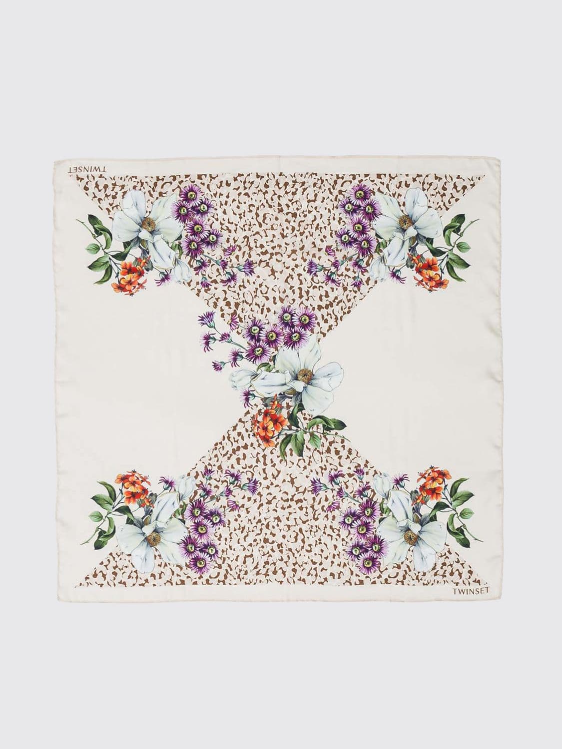Twinset Fabric Foulard with Floral Print
