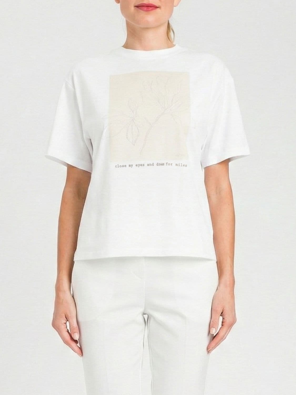 Twinset Cotton T-Shirts with Floral Print