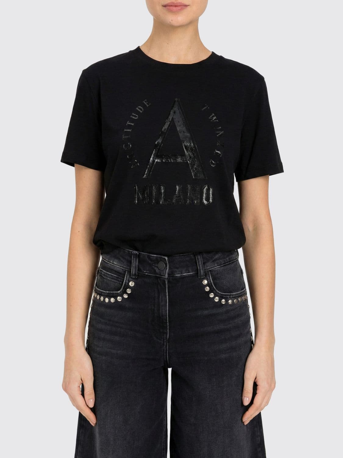 Actitude Twinset Cotton T-shirt with Logo