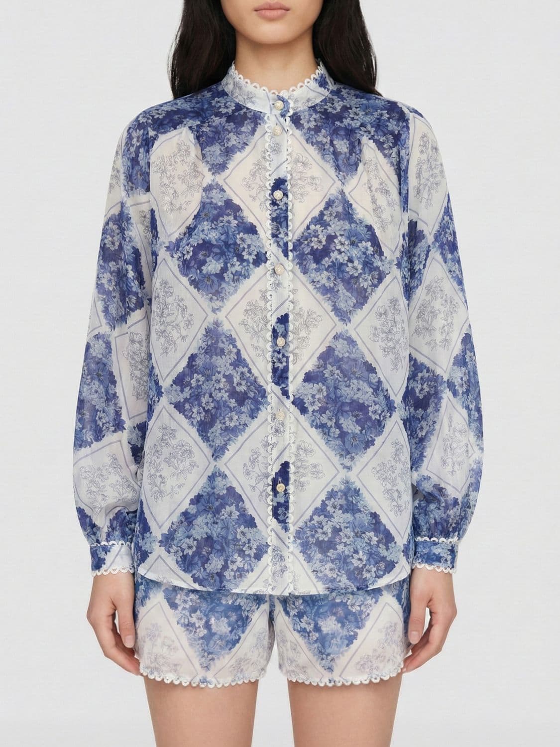 Twinset Printed Ramie Shirt
