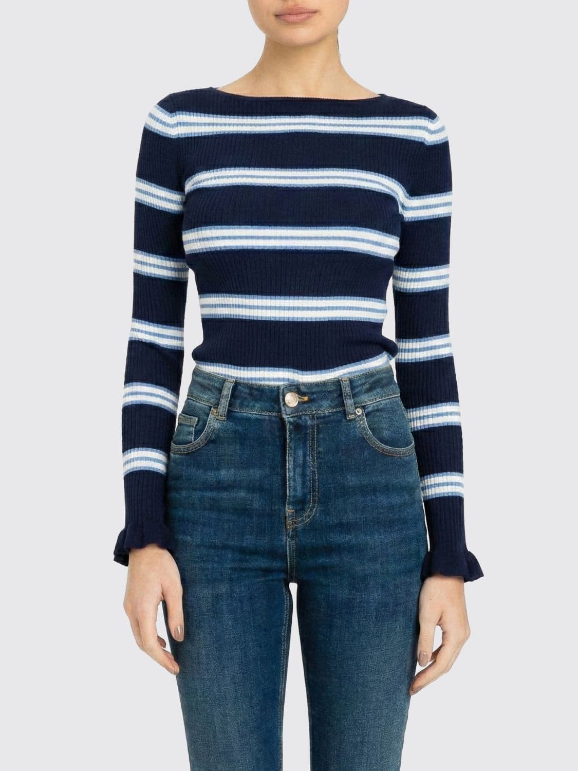 Twinset Striped Knit Top