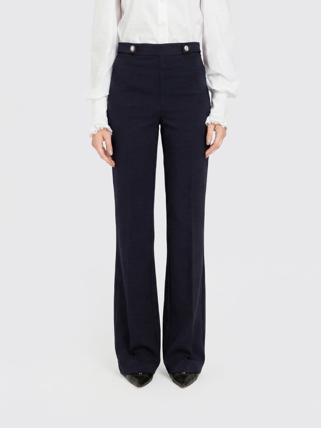 Twinset Straight Trousers in Viscose Blend