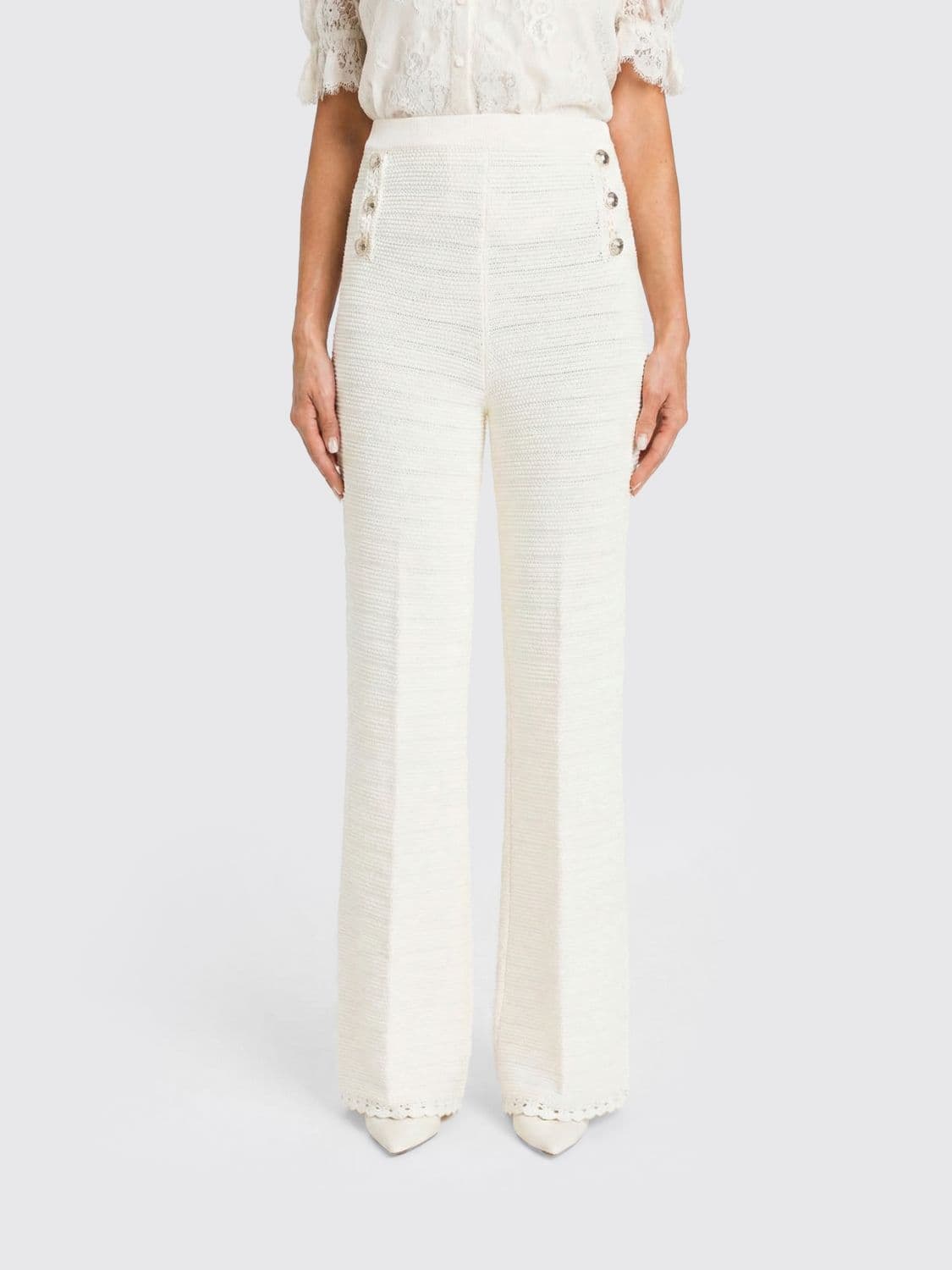 Twinset Straight Trousers in Viscose Blend