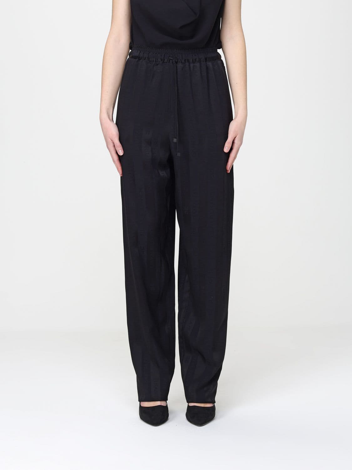 Elisabetta Franchi Satin Straight Trousers