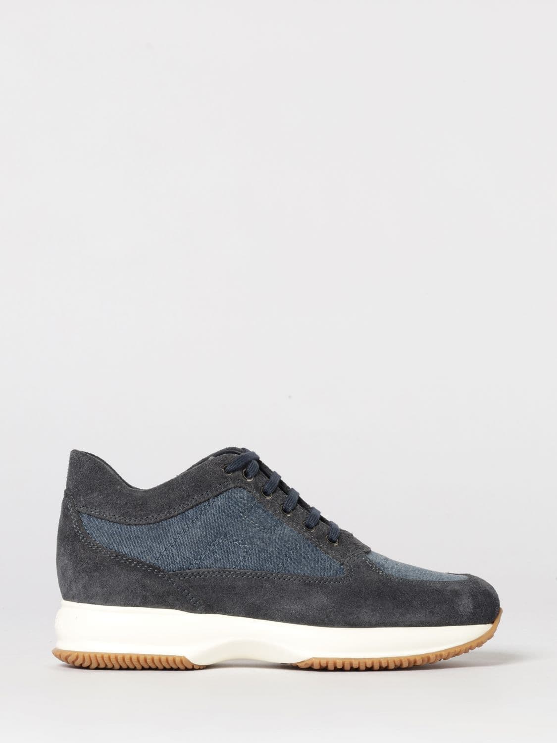 Hogan Interactive Suede and Denim Sneakers