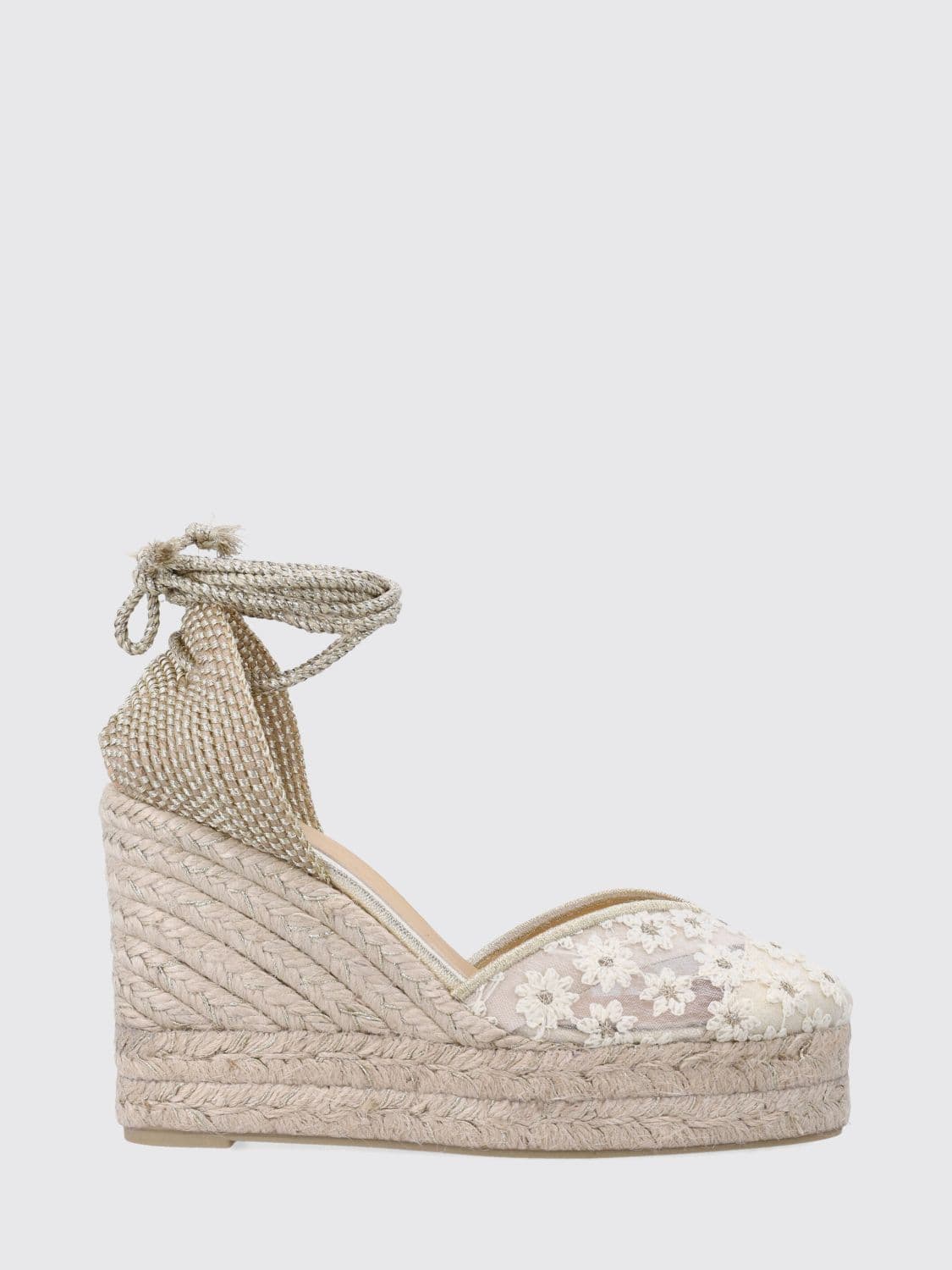 Castañer Clair Embroidered Flower Canvas and Nylon Espadrilles