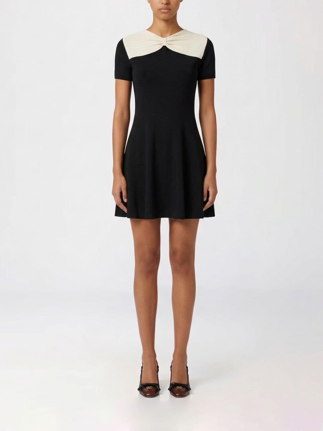 Valentino Viscose Knit Dress with Bow