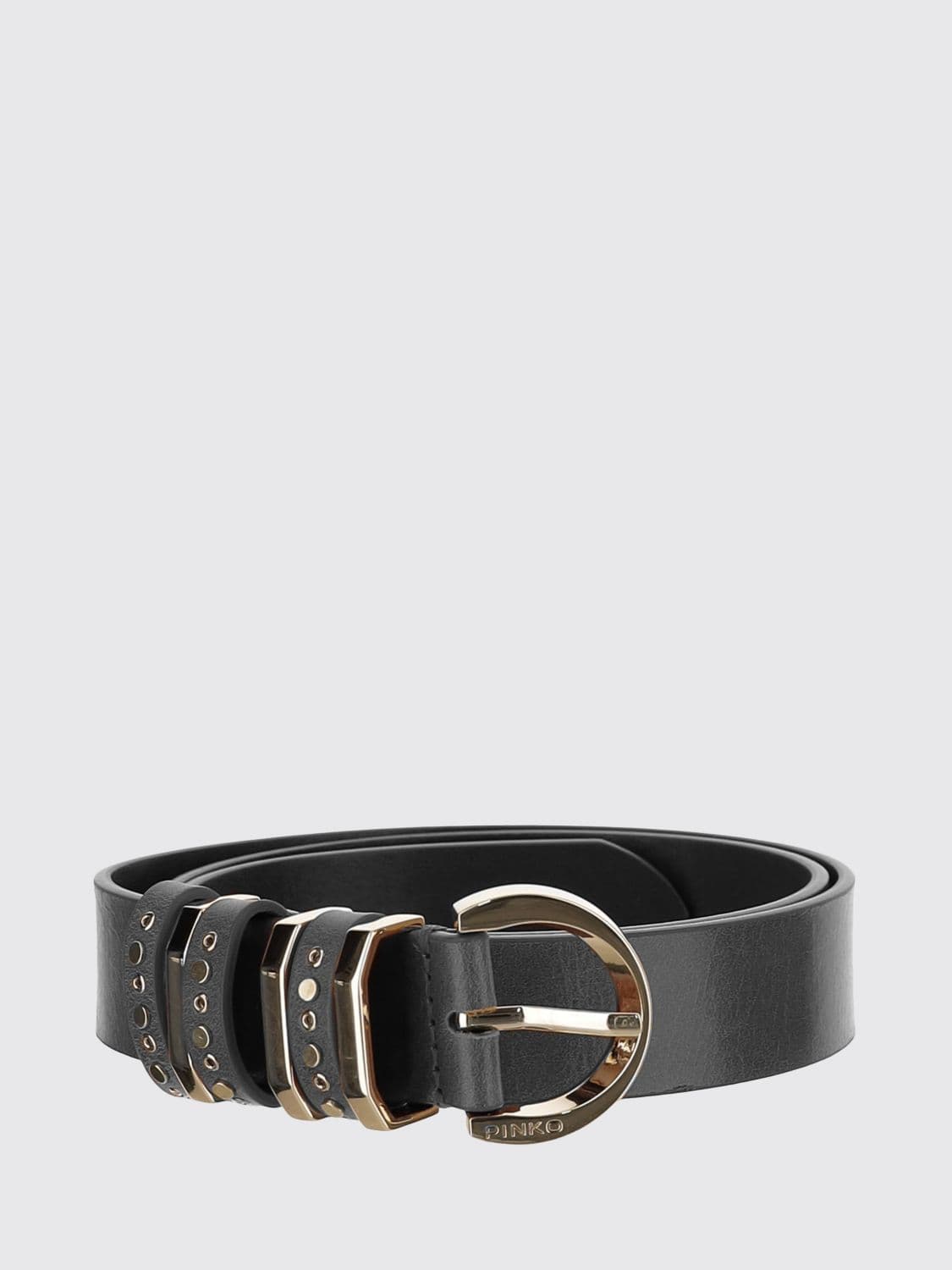 Pinko Leather Belt with Mini Studs