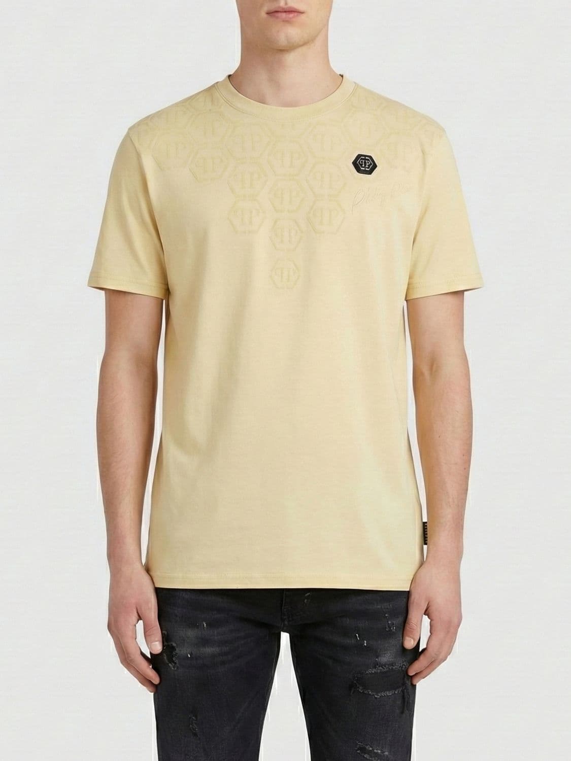 Philipp Plein Cotton T-shirt with PP Monogram