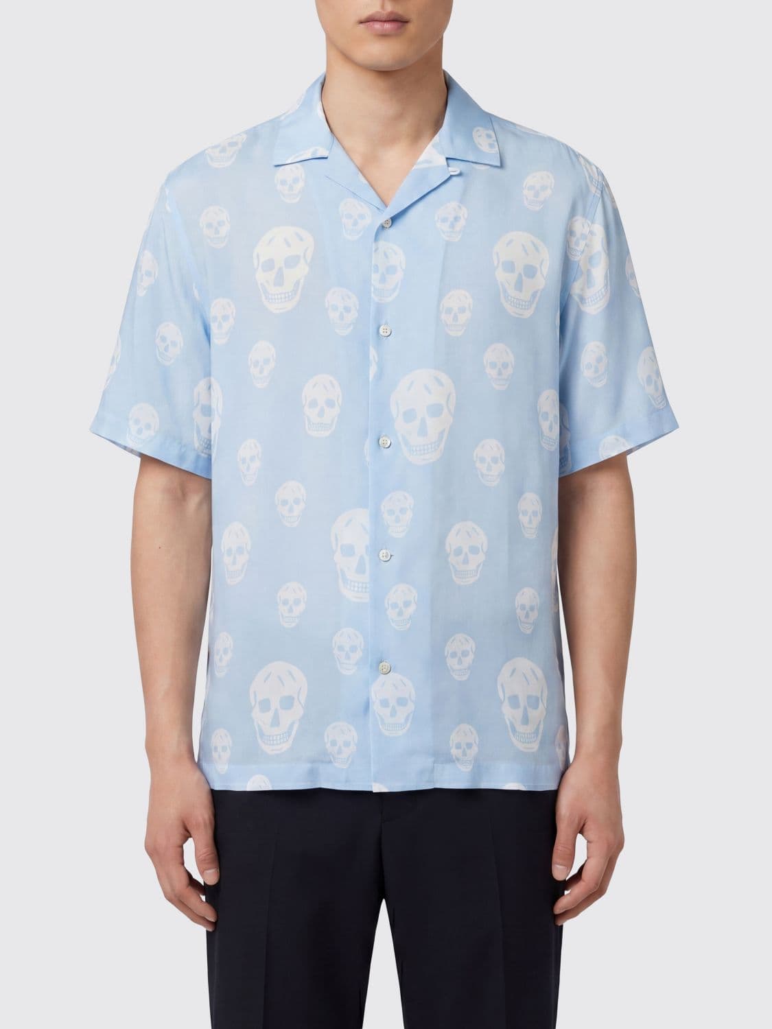 Mcqueen Viscose Skull Shirt