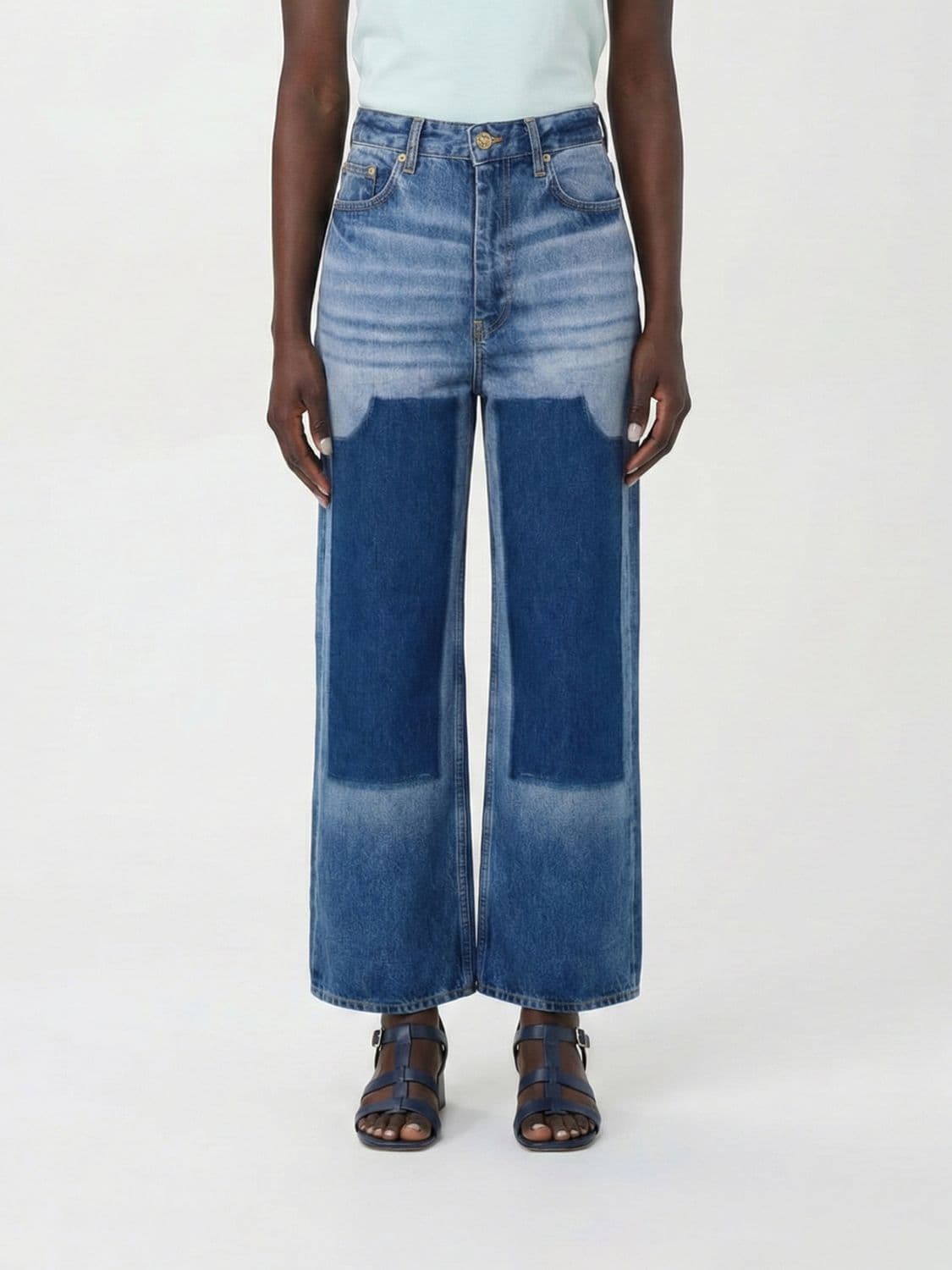 Ganni Wide Leg Denim Jeans