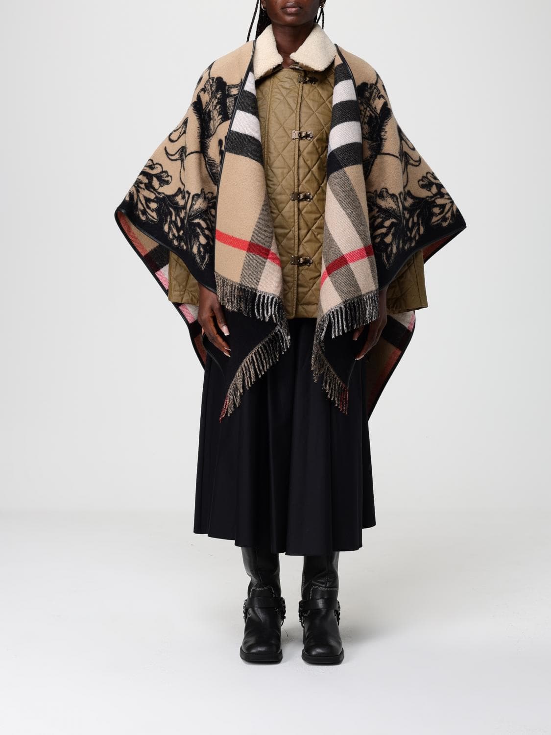 Burberry Double Wool Cape · OS