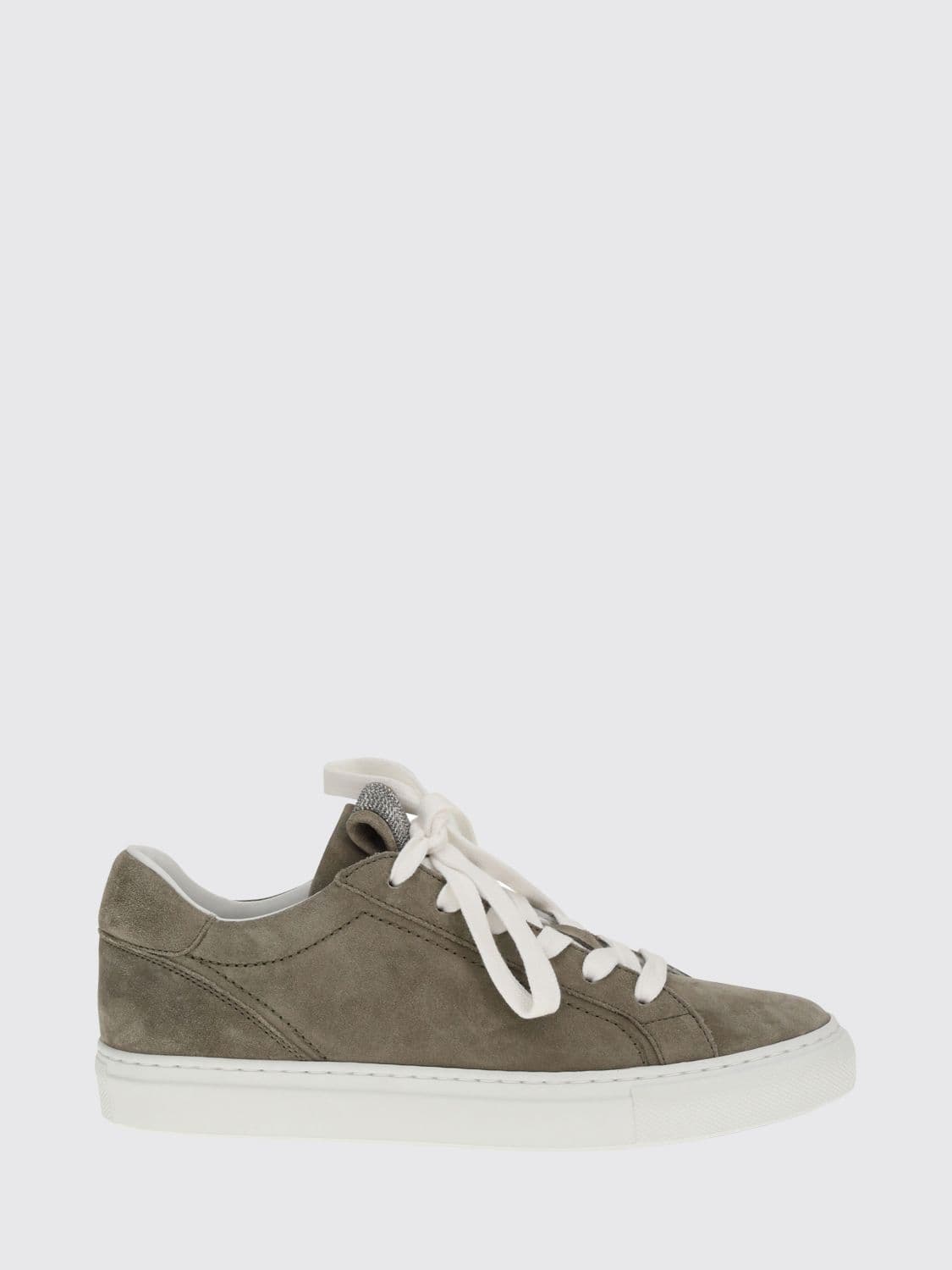 Brunello Cucinelli Suede Sneakers with Monile
