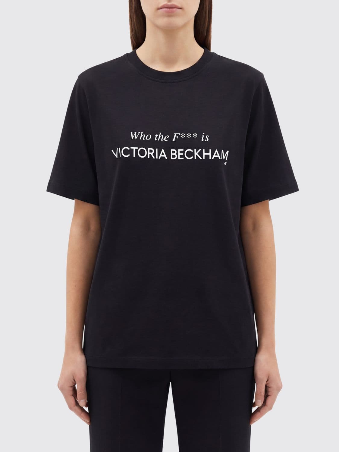 Victoria Victoria Beckham Cotton T-Shirt with Logo