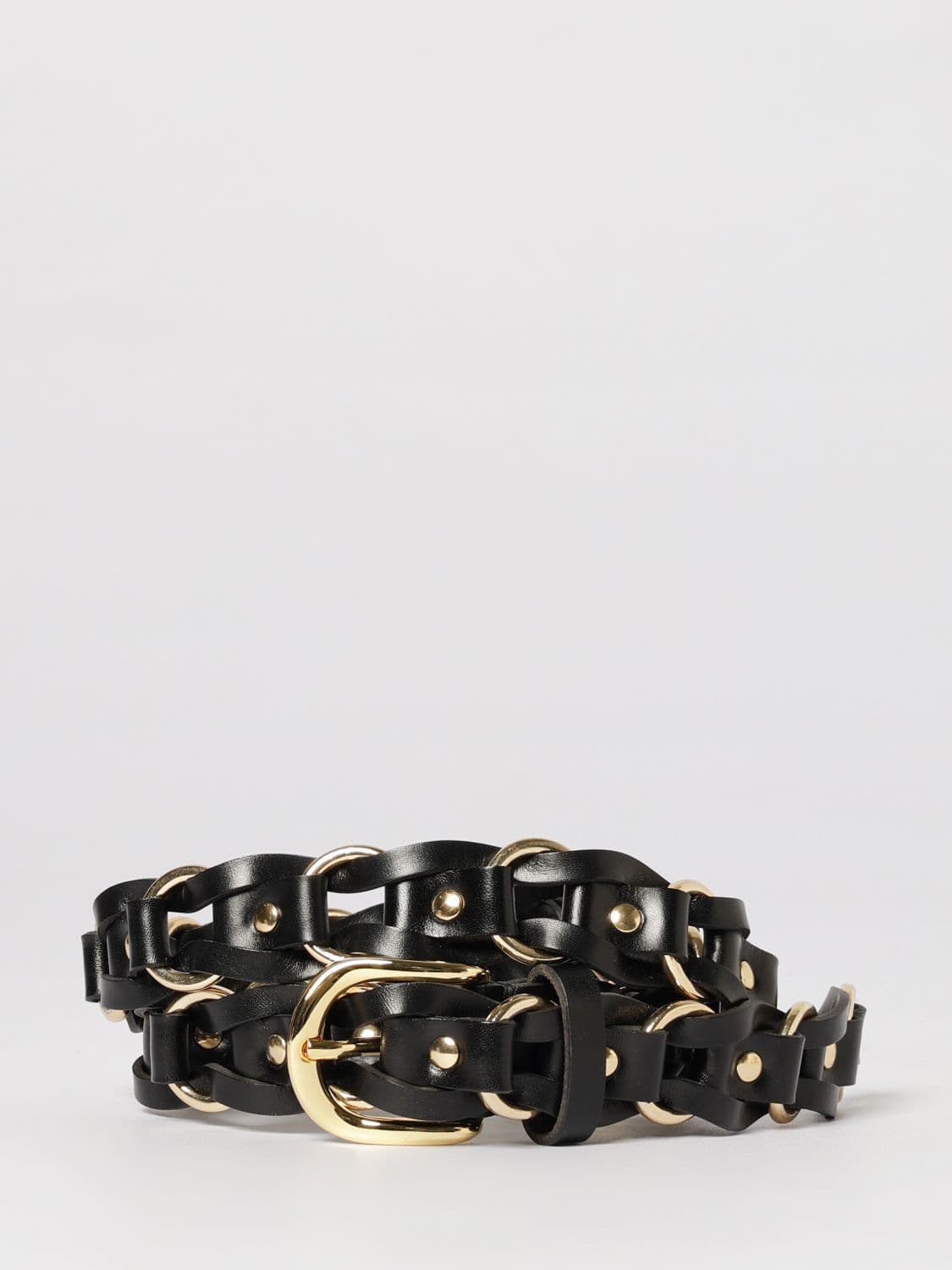 Isabel Marant Bali Braided Leather Belt with Studs · 80