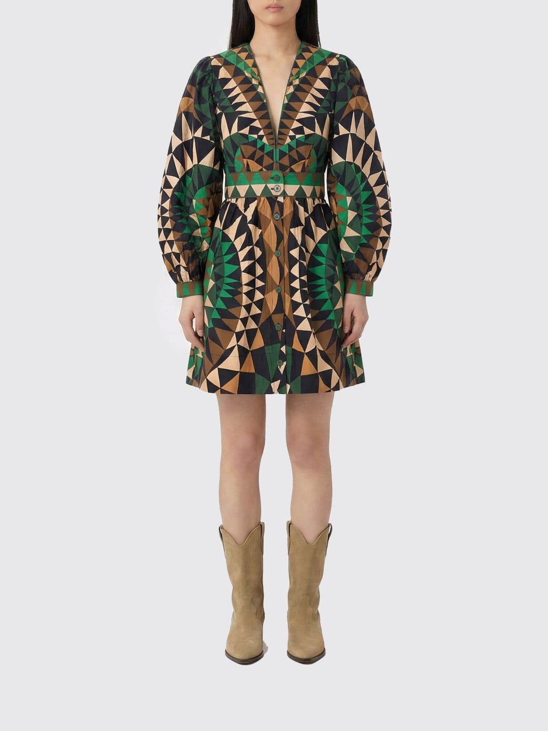Farm Rio Dress Woman color Green