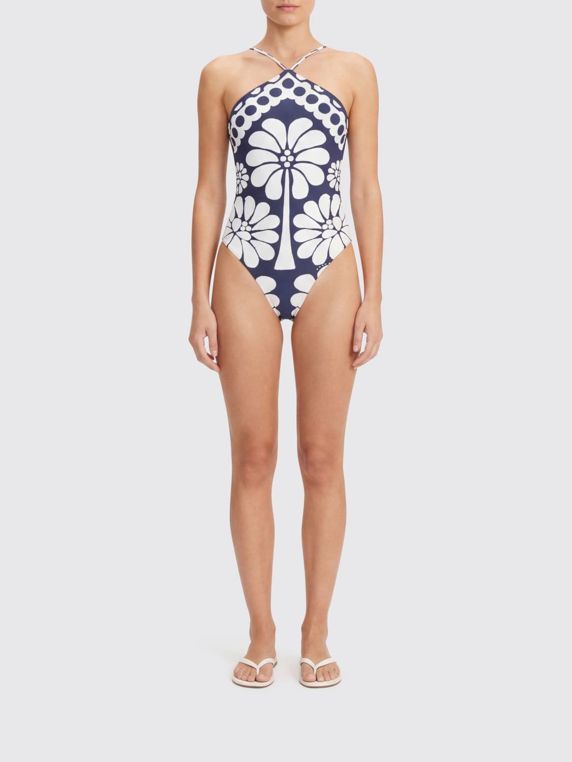 Farm Rio Printed Polyamide One-Piece Swimsuit · L