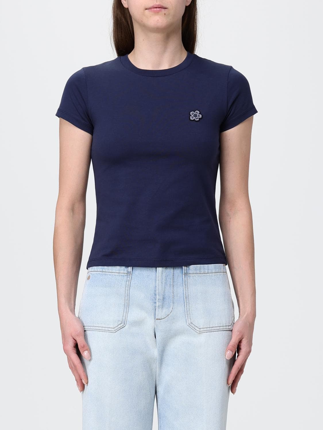 Kenzo Cotton T-shirts with Flower Logo · XS