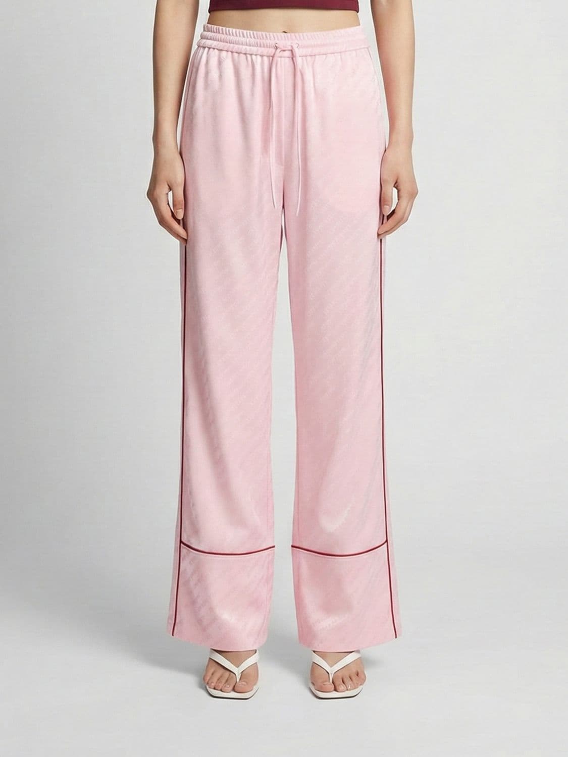 Off-White Viscose Blend Jogging Pants
